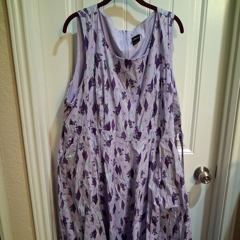 Disney Dress with Mickey Mouse And Mint And Purple Accents